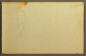 Tekening, Dier, op de rug, 1844 door Frederic Edwin Church