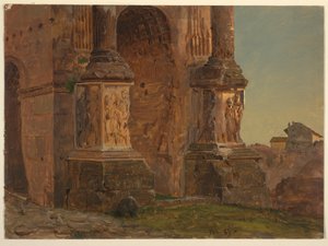 Tekening, Boog van Septimius Severus, Rome, februari 1869 door Frederic Edwin Church