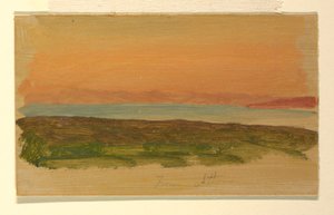 Tekening, Athene, uitzicht vanaf de zee, april 1869 door Frederic Edwin Church