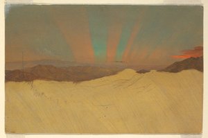 Tekening, Aurora Borealis, 1860-70 door Frederic Edwin Church