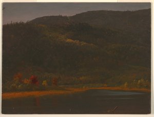 Tekening, Herfstlandschap, 1860-70 door Frederic Edwin Church