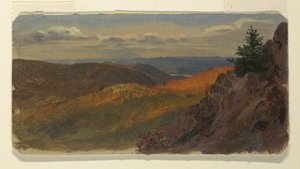Tekening, Herfstlandschap in New England, 1865