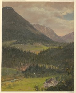 Tekening, Beiers alpenlandschap, 1868 door Frederic Edwin Church