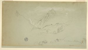 Tekening, Berchtesgaden, Beieren, juni-augustus 1868 door Frederic Edwin Church