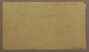 Tekening, Botanische Schetsen; Verso: Wolken, juli 1865 door Frederic Edwin Church
