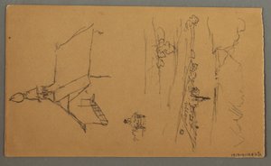 Tekening, Brede Vallei, Schuur, St. Gilgen, Oostenrijk, mogelijk 1868 door Frederic Edwin Church