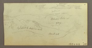 Tekening, Kamelenstudies, 21-22 februari 1868 door Frederic Edwin Church