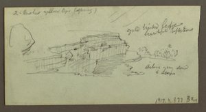 Tekening, Canyon, mogelijk 1868 door Frederic Edwin Church