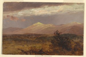 Tekening, Catskills bij zonsondergang, 1882 door Frederic Edwin Church