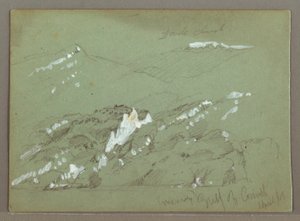 Tekening, Cephalonia, Griekenland, april 1869 door Frederic Edwin Church