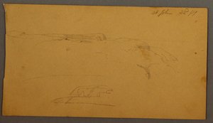 Tekening, Cliffs, 1859 door Frederic Edwin Church