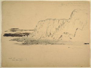 Tekening, Kliffen, september 1851 door Frederic Edwin Church