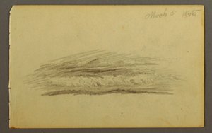 Tekening, Wolkenbank, 1845 door Frederic Edwin Church
