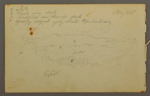Tekening, Wolkenstudie, 1844 door Frederic Edwin Church