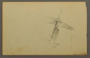 Tekening, Wolkenstudie, heuvel, 1844