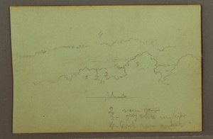 Tekening, Wolkenstudie, mogelijk 1856 door Frederic Edwin Church
