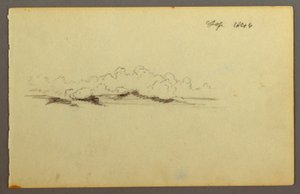 Tekening, Wolken, 1844 door Frederic Edwin Church