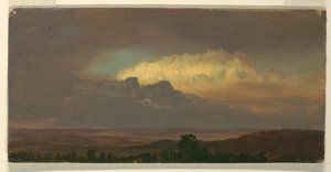Tekening, Wolken boven heuvels, augustus 1865 door Frederic Edwin Church