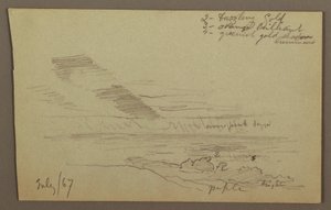 Tekening, Bewolkte lucht, 1867 door Frederic Edwin Church