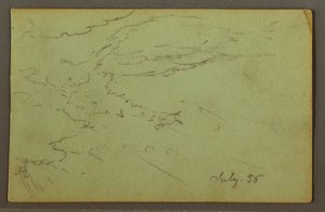 Tekening, Bewolkte lucht, juli 1856 door Frederic Edwin Church
