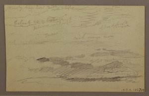 Tekening, Bewolkte lucht, mogelijk jaren 1860 door Frederic Edwin Church