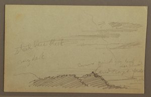 Tekening, Bewolkte lucht, mogelijk jaren 1860 door Frederic Edwin Church