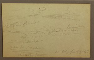 Tekening, Bewolkte lucht, mogelijk jaren 1860 door Frederic Edwin Church