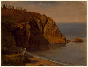 Tekening, kust van Grand Manan Island, Canada, augustus of september 1851 door Frederic Edwin Church