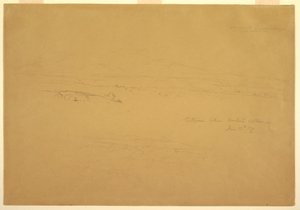 Tekening, Cotopaxi tussen Machachi en Talunga, 19 juni 1857 door Frederic Edwin Church