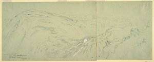 Tekening, Ver uitzicht op Damascus, Syrië, 1868 door Frederic Edwin Church