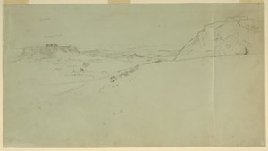 Tekening, Vergezicht op de noordkant van de Akropolis, 1869 door Frederic Edwin Church