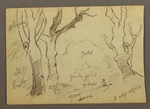 Tekening, Koepel van de Sint-Pietersbasiliek gezien vanaf de Pincio-heuvel, Rome, Italië, januari 1869 door Frederic Edwin Church