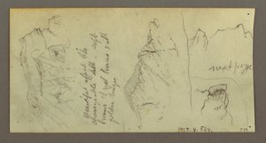 Tekening, Figuur rijdend op kameel, zittend op kameel, mogelijk 1868 door Frederic Edwin Church