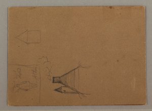 Tekening, Figuur, Daken, mogelijk 1869 door Frederic Edwin Church