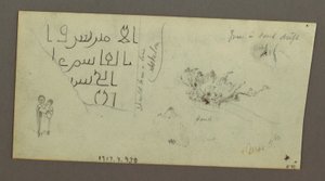 Tekening, Figuur en kamelenstudies, 4 maart, mogelijk 1868 door Frederic Edwin Church