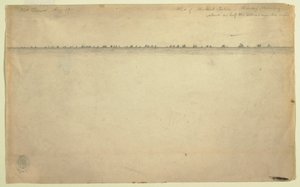 Tekening, Vloot makreelvissers, Mount Desert, Maine, 19 augustus 1850 door Frederic Edwin Church