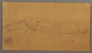Tekening, drijvende ijsberg, 16 juli 1859 door Frederic Edwin Church