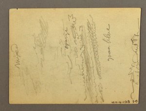 Tekening, Fragment van een zuilengang, fontein, mogelijk 1868-69 door Frederic Edwin Church