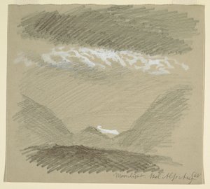 Tekening, Van de Berner Alpen, Bel Alp, augustus 1868 door Frederic Edwin Church