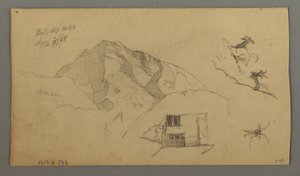 Tekening, Glacier, 21 augustus 1868 door Frederic Edwin Church