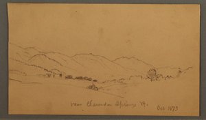 Tekening, Heuvels en vallei, oktober 1873 door Frederic Edwin Church
