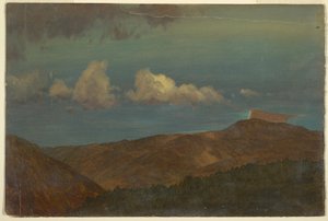 Tekening, Heuvelachtig landschap, 1865 door Frederic Edwin Church
