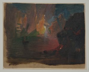 Tekening, Fantasie van een ijsberg, omstreeks 1859 door Frederic Edwin Church