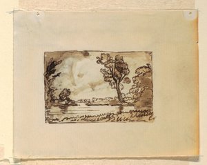 Tekening, Fantasielandschap met, ca. 1870-73 door Frederic Edwin Church