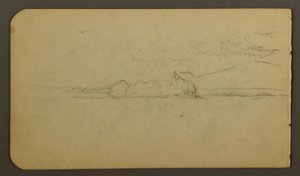 Tekening, meer kijkend in de richting van Mt. Katahdin, 1878 door Frederic Edwin Church