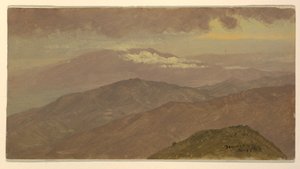 Tekening, Landschap, augustus 1865 door Frederic Edwin Church