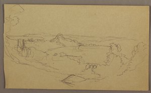 Tekening, Landschap, mei-augustus 1865 door Frederic Edwin Church
