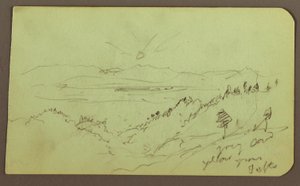 Tekening, Landschap; Verso: Figuur, Landschap, 1883