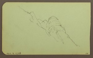 Tekening, Landschap; Verso: Bergwand, 1883 door Frederic Edwin Church