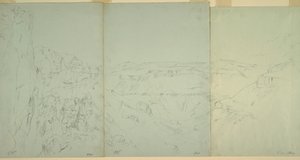 Tekening, Landschap in El Yeman, 1868